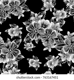 Abstract elegance seamless pattern with floral background