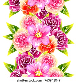 Abstract elegance seamless pattern with floral background