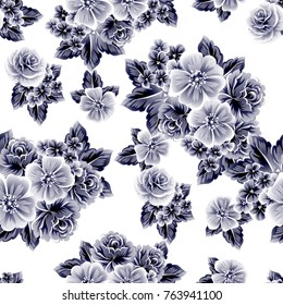 Abstract elegance seamless pattern with floral background