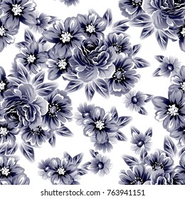 Abstract elegance seamless pattern with floral background