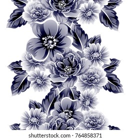 Abstract elegance seamless pattern with floral background