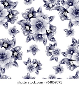 Abstract elegance seamless pattern with floral background