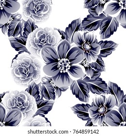 Abstract elegance seamless pattern with floral background