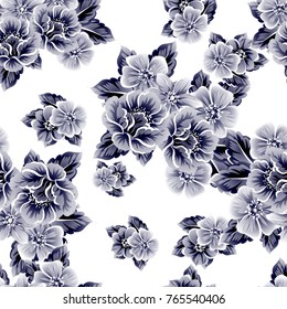 Abstract elegance seamless pattern with floral background
