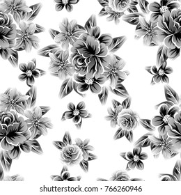 Abstract elegance seamless pattern with floral background