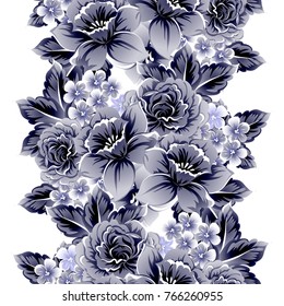 Abstract elegance seamless pattern with floral background