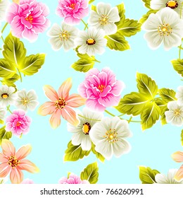Abstract elegance seamless pattern with floral background