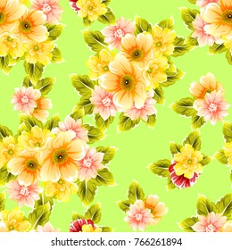 Abstract elegance seamless pattern with floral background
