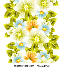 Abstract elegance seamless pattern with floral background
