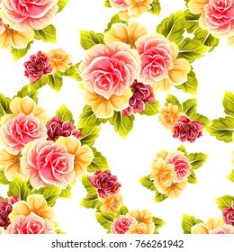 Abstract elegance seamless pattern with floral background Abstract elegance seamless pattern with floral background