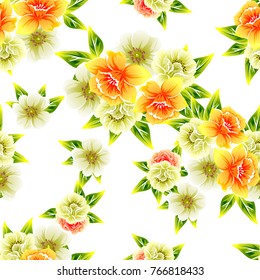 Abstract elegance seamless pattern with floral background