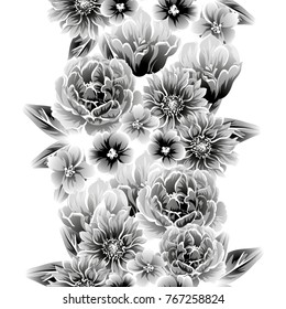 Abstract elegance seamless pattern with floral background