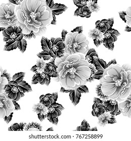 Abstract elegance seamless pattern with floral background