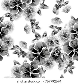 Abstract elegance seamless pattern with floral background