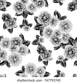 Abstract elegance seamless pattern with floral background