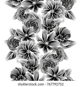 Abstract elegance seamless pattern with floral background