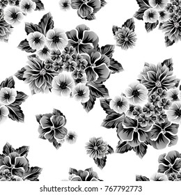 Abstract elegance seamless pattern with floral background