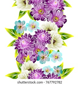 Abstract elegance seamless pattern with floral background
