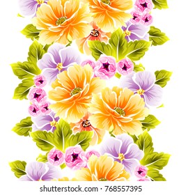 Abstract elegance seamless pattern with floral background