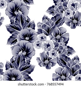 Abstract elegance seamless pattern with floral background