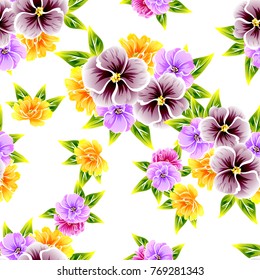 Abstract elegance seamless pattern with floral background