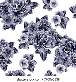 Abstract elegance seamless pattern with floral background
