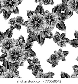 Abstract elegance seamless pattern with floral background