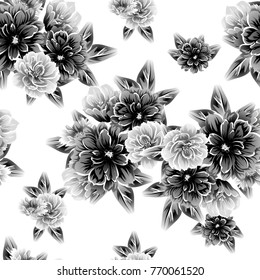 Abstract elegance seamless pattern with floral background