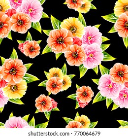 Abstract elegance seamless pattern with floral background
