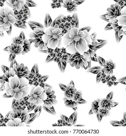 Abstract elegance seamless pattern with floral background