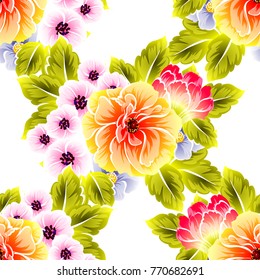 Abstract elegance seamless pattern with floral background