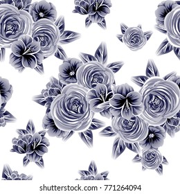 Abstract elegance seamless pattern with floral background