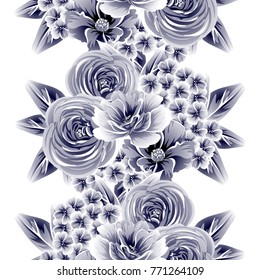 Abstract elegance seamless pattern with floral background