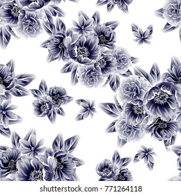 Abstract elegance seamless pattern with floral background