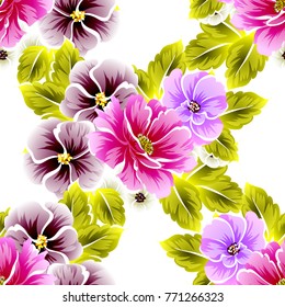 Abstract elegance seamless pattern with floral background