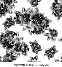 Abstract elegance seamless pattern with floral background