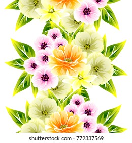 Abstract elegance seamless pattern with floral background
