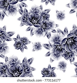 Abstract elegance seamless pattern with floral background