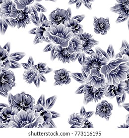 Abstract elegance seamless pattern with floral background
