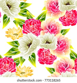 Abstract elegance seamless pattern with floral background Abstract elegance seamless pattern with floral background