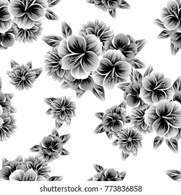 Abstract elegance seamless pattern with floral background