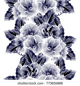 Abstract elegance seamless pattern with floral background