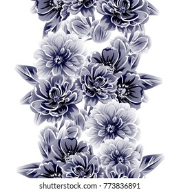Abstract elegance seamless pattern with floral background