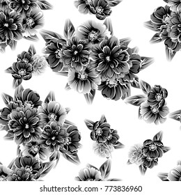Abstract elegance seamless pattern with floral background