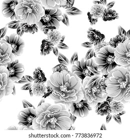 Abstract elegance seamless pattern with floral background