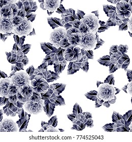 Abstract elegance seamless pattern with floral background