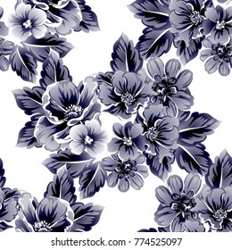 Abstract elegance seamless pattern with floral background