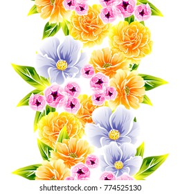 Abstract elegance seamless pattern with floral background