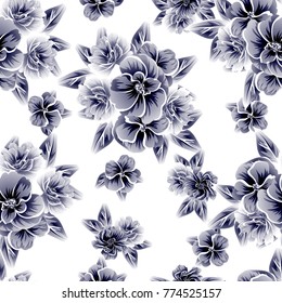 Abstract elegance seamless pattern with floral background