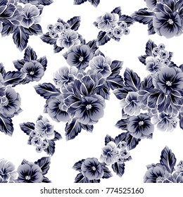 Abstract elegance seamless pattern with floral background